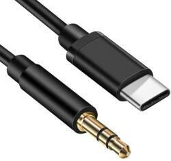  Cablu audio Jack 3.5 mm STEREO tata la USB-C tata 1m negru (EL-6044)