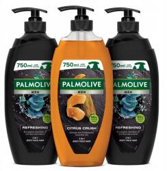 Palmolive Men férfi tusfürdő gél 3x750 ml (5905935380089)