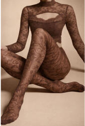 Knittex CHANTILLY 30 DEN mintás mokka színű harisnyanadrág