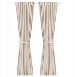 IKEA Lenda függöny megkötővel, 2 db, 140x300 cm, krémszínű függöny (505.528.81)