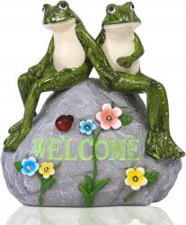  Napelemes LED-es béka szobor 20, 5cm Otthoni kerti dekoráció (B0BFPMG2XN)