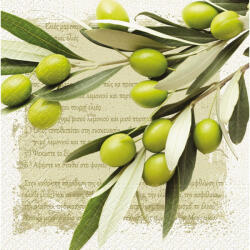 PAW Papírszalvéta 33x33 cm 3 rétegű 20 lap/csomag - Görög olajbogyó