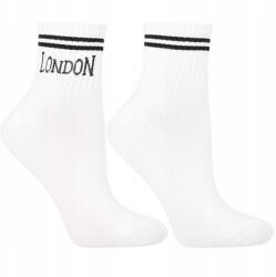 Moraj Női zokni Fehér, bordázott, London felirat, stílusos, divatos, 38-41 (CSL200-953)