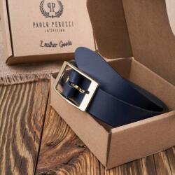 Paolo Peruzzi Öv sötétkék 90 cm arany Paolo Peruzzi csattal PG-02-D (PG-02-DBZ-90)