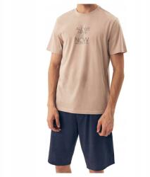 Henderson férfi pamut rövid ujjú pizsama Dreamer 42632 Bézs 2XL