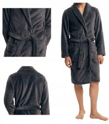 Henderson Férfi fürdőköpeny kényelmes elegáns Nandu 43379 szürke L (43379-90X)