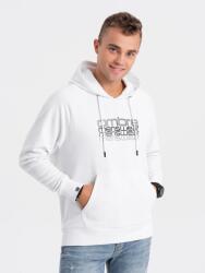 Ombre Clothing Férfi kapucnis pulóver Anael fehér L (OM-SSPS-0153 V1)