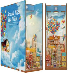 Tonecheer Puzzle 3D, Cotor de carte Travel with the Wind, lemn, Tonecheer, 143 piese