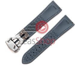  Curea cauciuc FKM Premium gri cusătură albă, pentru OMEGA, telescop QR 22mm