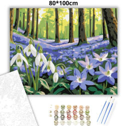  Csendes ibolyaszőnyeg - számfestő készlet - 80×100 cm (Keretre feszítve)