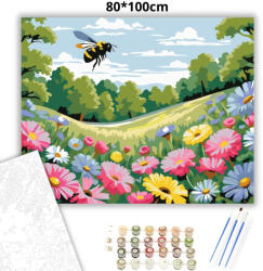  Tavaszi vadvirágmező - számfestő készlet - 80×100 cm (Keret nélkül)