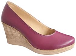 CIUCALETI Pantofi dama casual din piele naturala box cu platforma de 7 cm Mara Grena, marimea 37 - ciucaleti - 239,90 RON