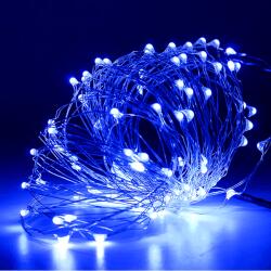  Micro LED декоративна лента с батерии 3м. , син цвят