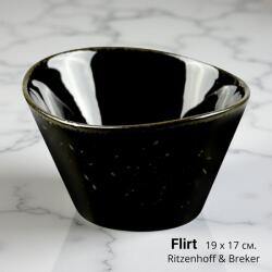 Ritzenhoff & Breker Порцеланова салатиера Flirt, елипса, черна 19 х 17 см. Ritzenhoff & Breker