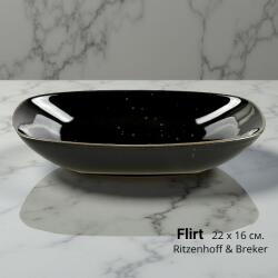 Ritzenhoff & Breker Порцеланова чиния Flirt, дълбока, черна, елипса 22 х 16 см. Ritzenhoff & Breker