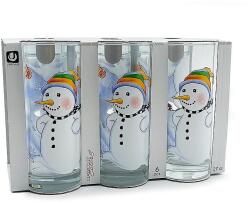 Uniglass Комплект 6 броя чаши 270 мл. с Коледен декор D27 Uniglass Poshta Santa