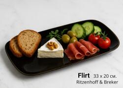 Ritzenhoff & Breker Порцеланово плато Flirt, плитко, черно 33 х 20 см. Ritzenhoff & Breker