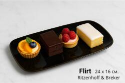 Ritzenhoff & Breker Порцеланово плато Flirt, плитко, черно 24 х 16 см. Ritzenhoff & Breker