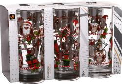 Uniglass Комплект 6 броя чаши 270 мл. с Коледен декор D348 Uniglass Poshta Santa