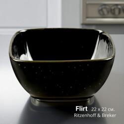 Ritzenhoff & Breker Порцеланова салатиера Flirt, квадратна, черна 22 х 22 см. Ritzenhoff & Breker