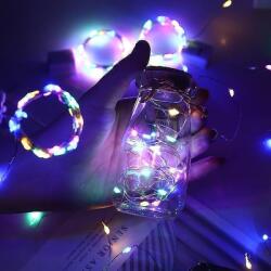 Micro LED декоративна лента с батерии 2м. , многоцветни 8755