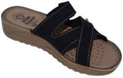 Gezer Papuci anatomici ultra lejeri , piele ecologica, culoare NEGRU -9723 40