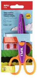 APLI Olló, kreatív, ívelt, APLI Kids "Curved", lila-narancssárga (19998) - iconink