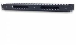 INTELLINET 711685 Cable Organizer 1U for 19 Rack Cabinets with Cover, Black