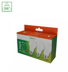 spectrumLED E27 LED-fényforrás, 9 W, Meleg fehér WW 3000K 820lm, WOJ14610_3PACK SpectrumLED (WOJ14610_3PACK)