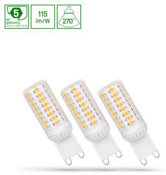 spectrumLED G9 LED-fényforrás, 4 W, szabályozható, Hideg fehér, 5 év garancia CW 6000K 460lm, WOJ14486_4W SpectrumLED (WOJ14486_4W)