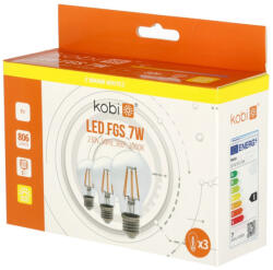 Kobi E27 LED-fényforrás, 7 W, filament, Meleg fehér WW K 806lm, KOBI-001142 KOBI (KOBI-001142)