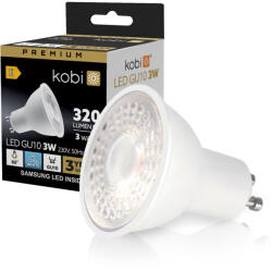 Kobi GU10 LED-fényforrás, 3 W, Hideg fehér CW 6200K 270lm, KOBI-001208 KOBI (KOBI-001208)