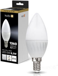 Kobi E14 LED-fényforrás, 8.5 W, Természetes fehér, Prémium NW 4000K 1360lm, KOBI-004459 KOBI (KOBI-004459)