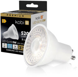 Kobi GU10 LED-fényforrás, 5 W, Hideg fehér CW 6500K 450lm, KOBI-001221 KOBI (KOBI-001221)