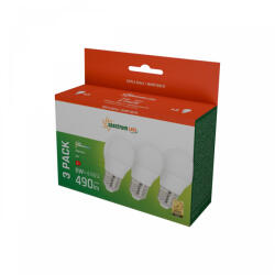 spectrumLED E27 LED-fényforrás, 6 W, Meleg fehér WW 3000K 490lm, WOJ13024_3PACK SpectrumLED (WOJ13024_3PACK)