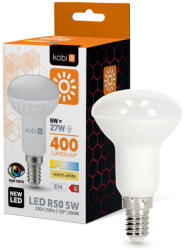 Kobi E14 LED-fényforrás, 5 W, Meleg fehér WW 3000K 400lm, KOBI-001352 KOBI (KOBI-001352)