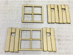  Natúr fa - Tündérablak kocka, spalettával 2szett/csomag - festéshez és dekorációhoz