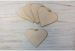  Natúr fa - Rustique szív 5db/csomag - koszorúhoz és asztaldíszhez