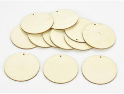  Natúr fa - Kör lap 9cm 12db/csomag - feliratként és tábladíszként