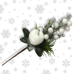  Téli pick - havas almával bogyókkal - virágdekorációhoz és koszorúhoz