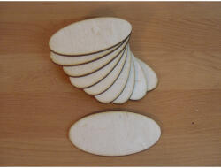  Natúr fa - Ovál táblák 5x10cm 10db/csomag - feliratként és tábladíszként