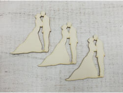  Esküvői pár csókos 3db/csomag - esküvői és kerti parti dekorációhoz