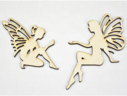  Natúr fa - Áttört szárnyú tündér szett 2db/csomag - festéshez és dekorációhoz