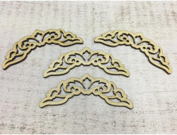  Natúr fa - Díszitőív 10cm 4db/csomag - koszorúhoz és asztaldíszhez