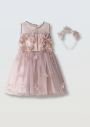 Evita Rochie Fetiță Fără Mâneci Din Tulle Floral Roz 266233 (266233)