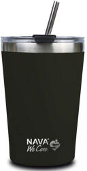 NAVA Pahar Termos Oțel inoxidabil 450ml Black cu Pai 10-262-114 (10-262-114)