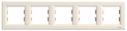 Schneider Electric ASFORA Ötös keret, vízszintes, bézs (EPH5800523)
