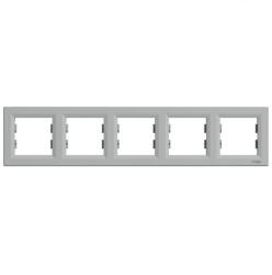 Schneider Electric ASFORA Ötös keret, vízszintes, alumínium (EPH5800561)