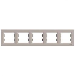 Schneider Electric ASFORA Ötös keret, vízszintes, bronz (EPH5800569)