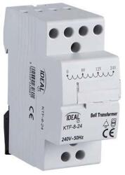 Kanlux KTF-8-24V, 8VA 8/12/24VAC, kalapsinre szerelhető csengőtrafó IDEAL (Kanlux) (KAN-23260)